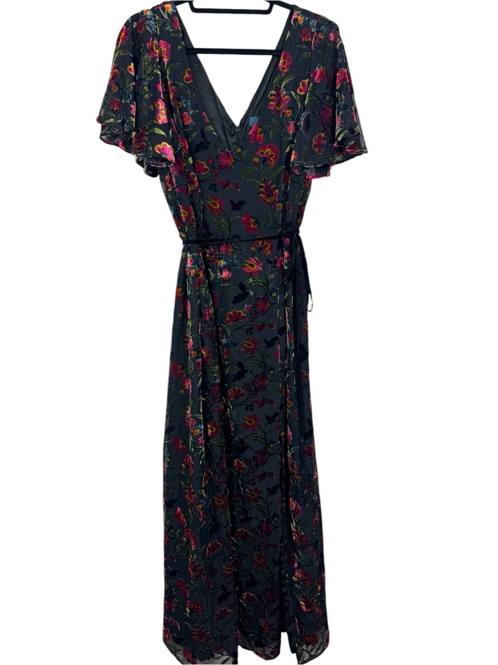 ModCloth standing ovation bouquet maxi dress burnout floral velvet 18W
